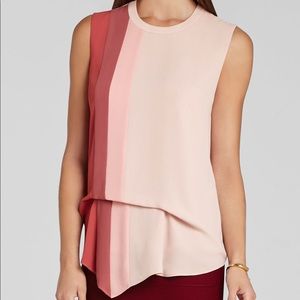 BCBG MaxAzria Brea Antique Rose blouse, Sz L